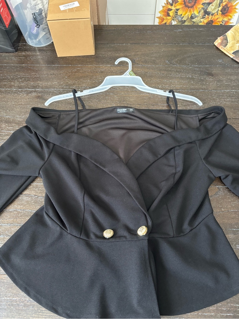 2xl SHEIN black off shoulder blazer